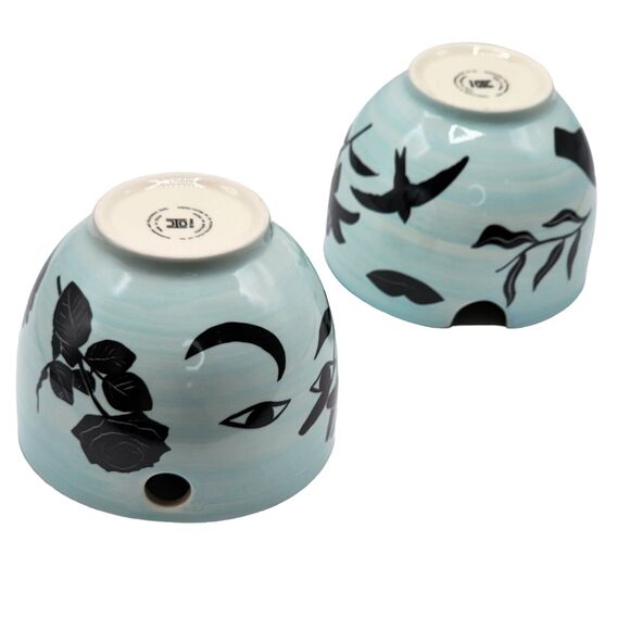 UO Home Set of 2 Ramen Noodle Bowls with Chopstick Holders Sticks Not Included - Picture 2 of 16